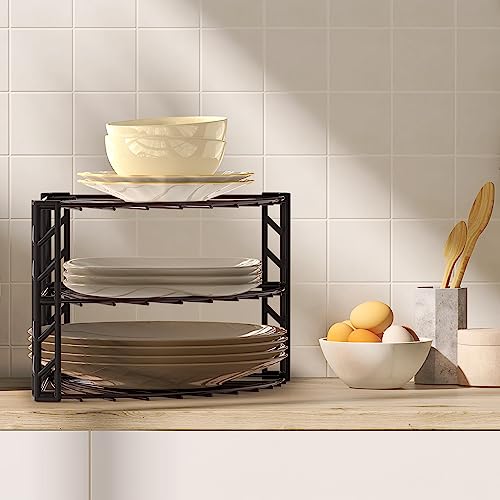 Simple Houseware 3-Tier Counter Corner Shelf Organizer, Bronze Simple Houseware