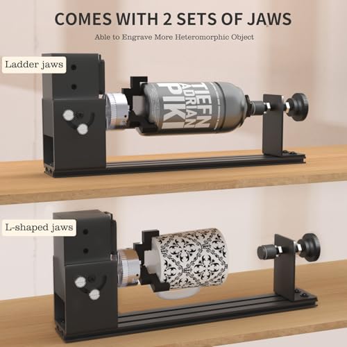 Gluwphy Laser Rotary Roller for Gluwphy Laser Machine,Laser Engraver Y-axis Rotary Module Engraving Module for Engraving Cylindrical Objects Cans 360°, Wine Glass, Tumbler, Ring Gluwphy
