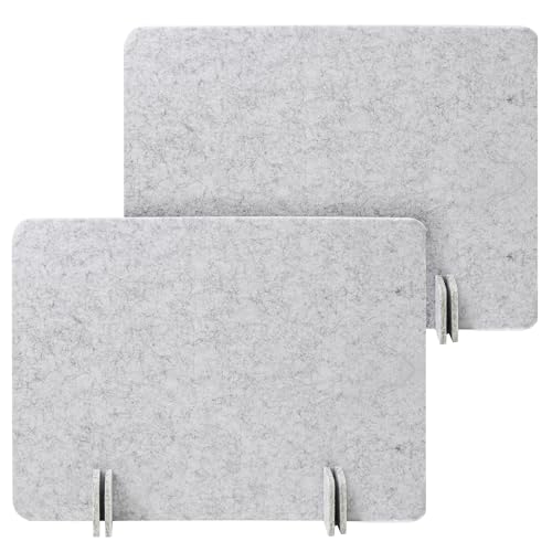 KEPYDRMTF Desk Privacy Panel Set, Desk Partition Cubicle Wall Freestanding Noise-Reduction Panels Room Divider, Soundproof Partition with Support Feet for Office or Home Use (Light Grey, 40 * 60 cm) KEPYDRMTF