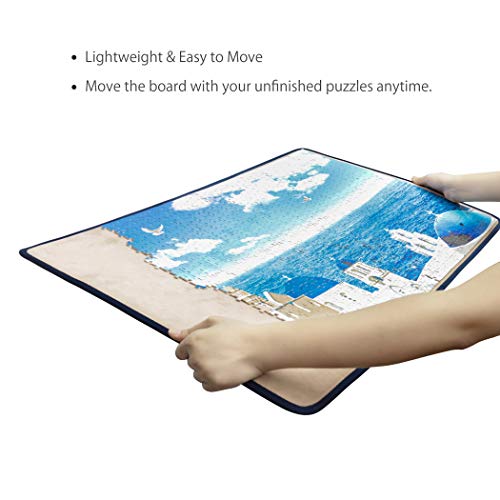 Becko US Jigsaw Puzzle Board Portable Puzzle Mat for Puzzle Storage Puzzle Saver, Non-Slip Surface, Up to 1000 Pieces (Khaki) Becko US