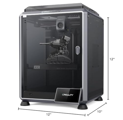 Creality K1C 3D Printer, 2024 New Version 600mm/s Fast Printing Speed and Clog-free Direct Extruder, Support 300℃ Printing and Carbon Fiber Filament, Auto Leveling and AI Camera 8.66*8.66*9.84 inch Comgrow