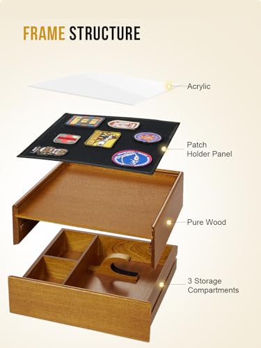 OneTigris Hidden Gun Storage, Concealment Furniture Hidden Gun Safe Concealment Shelf Wall Safe Wooden Photo Frame, Wall Mounted Hidden Compartment Furniture with Picture Display Panel OneTigris