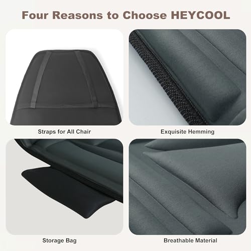 Heycool Vibration Back Massager with Heat, Massage Chair Pad with 10 Vibration Motors & 2 Heating Levels, Chair Massager for Recliner, Office Chair, Sofa Heycool