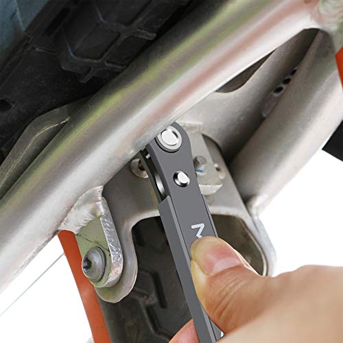 MULWARK 20pc 1/4 Ultra Low Profile Mini Ratchet Wrench Close Quarters Screwdriver Set with High Torque - Right Angle EDC Tool with 90 Degree Mini Offset Reversible Drive Handle & Multi Hex Bits Set MULWARK