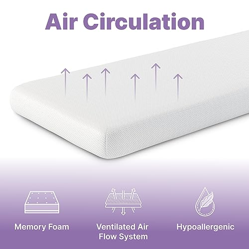 NapQueen 5 Inch, Twin Mattress, Memory Foam White Mattress - Medium Feel - CertiPUR-US Certified - Twin Bed Mattress in a Box, Breathable Soft Fabric Cover NapQueen