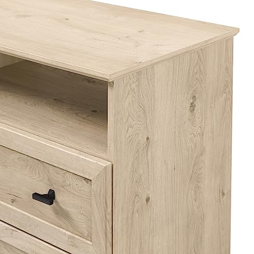 Walker Edison Traditional Classic 2-Drawer Nightstand Bedroom End Side Living Room Storage Small Table, White Oak Walker Edison