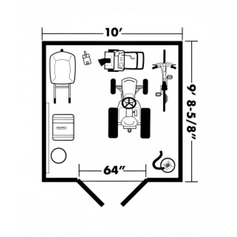 Handy Home Berkley 10x10 Wood Storage Shed Kit - Barn Style (18419-2) Sheds Deal