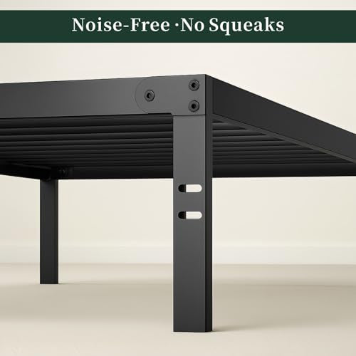 Twin Size Bed Frame, 14 Inch Metal Platform Bed Frames with Heavy Duty Steel Slat Support, No Box Spring Needed, Easy Assembly, Under Bed Storage SageNest