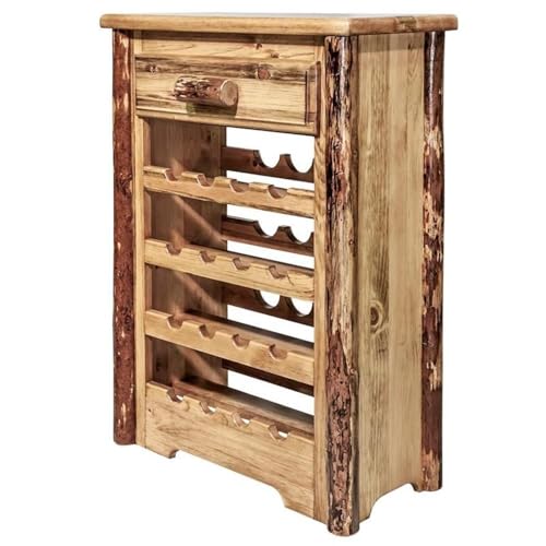 Log Furniture - Wine Cabinet Montana Woodworks