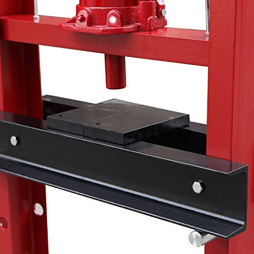 BIG RED ATY20011R Torin Steel H-Frame Hydraulic Garage/Shop Floor Press with Stamping Plates, 20 Ton (40,000 lb) Capacity, Red BIG RED