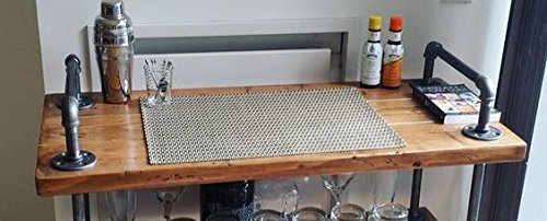 WGX Design For You Wood and Metal Wine Rack with Wheels Kicthen Bar Dining Room Tea Wine Holder Serving Cart Furniture WGX Design For You