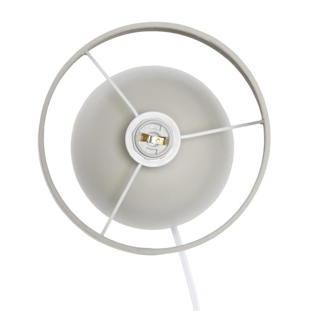 Simple Designs LT2078-LWG Petite Mid Century Table Lamp, Light Wood and Light Gray Simple Designs