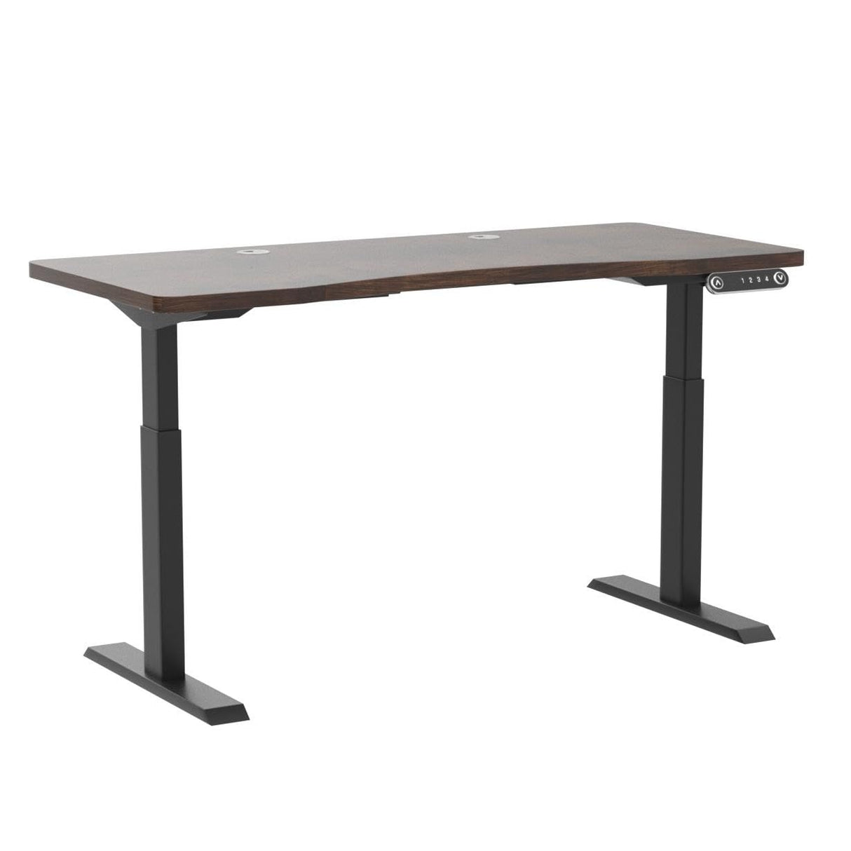 BUNOEM Dual Motor 63x30 Height Adjustable Electric Standing Desk,Height Stand Up Computer Desk,Sit and Stand Home Office Desk with Splice Board,(Rustic Brown Top, Black Frame) BUNOEM