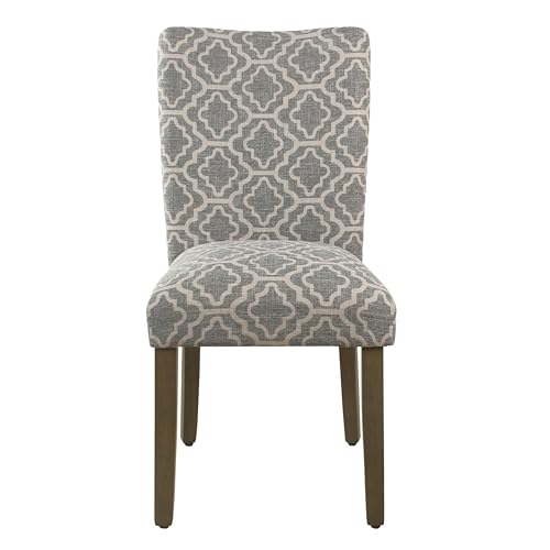 HomePop Parsons Classic Upholstered Accent Dining Chair, Pack of 2, Grey HomePop