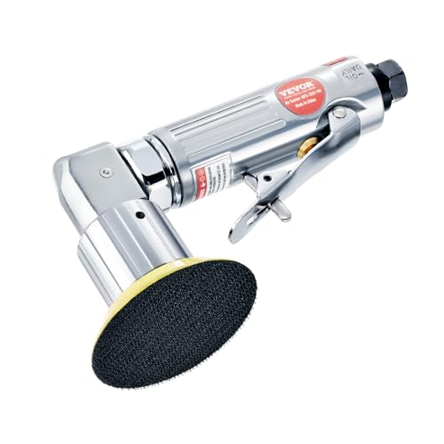 VEVOR 1/2/3 Inch Random Orbital Air Sander, High-Speed 15000RPM Mini Pneumatic Sander for Auto Body Work, 58PCS Air Powered Sander Kit with Sandpapers, Wool Pad, Wavy Sponges VEVOR