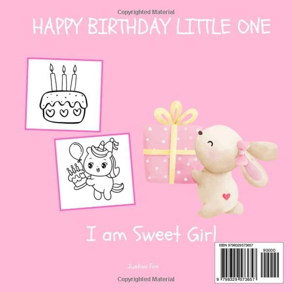 I am Three Birthday Coloring Book for Girls: Gift for 3 Year Old Kids | Big and Easy Designs to Color | Cake Animals Balloons WoodArtSupply