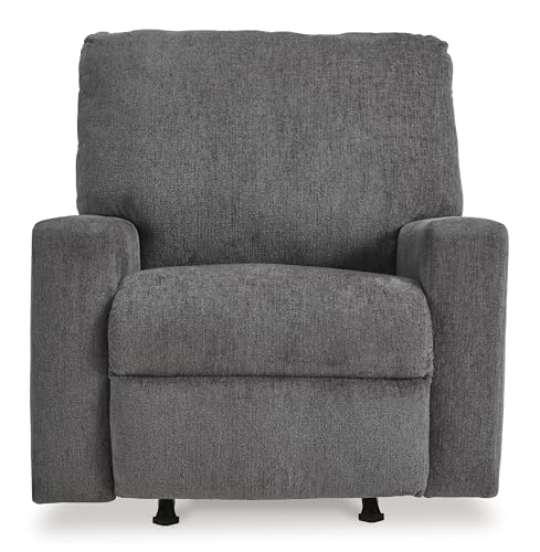 Signature Design by Ashley Rannis Casual Manual Rocker Recliner, Gray Signature Design by Ashley