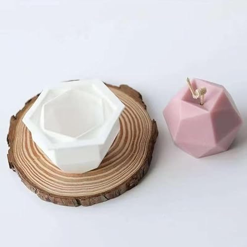 8 pcs Silicone Candle Making Molds Set, 3D Silicone Mold, Pumpkin Christmas Tree Pine Cone Yarn Ball Bubble Cube Soap Baking Desser Soy Wax Candle Mold, DIY Scented Candle (with 100pcs Wax Core)