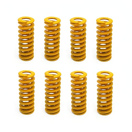 BlingKingdom 8pcs Heating Bed Spring Die Head Leveling Spring 3D Printer Compression Spring 0.31" OD 0.79" Length, Stable Bottom Connection Level for Creality Ender 3/3 Pro / 3 V2, etc. (Yellow) BlingKingdom