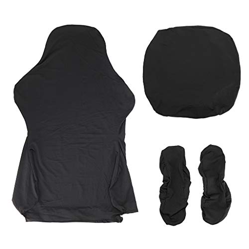 BTSKY Ergonomic Office Computer Game Chair Slipcovers Stretchy Polyester Covers for Reclining Racing Gaming Gaming Chair Black (No Chair) BTSKY