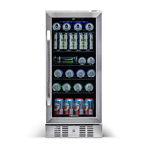 NewAir Beverage Refrigerator Cooler with 96 Can Capacity - Built-in Mini Bar Beer Fridge for Bedroom, Dorm, Office - Small Refrigerator Cools to 34F Perfect For Beer, Soda, And Drinks NewAir