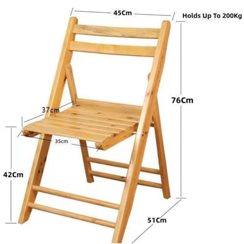 RFQWET Folding Dining Chairs Upholstered Padded Seat, Solid Wood Frame, Portable, Compact Design for Home Office, Kitchen, Living Room, Guest Seating Space Saving Extra Seating Solutions RFQWET