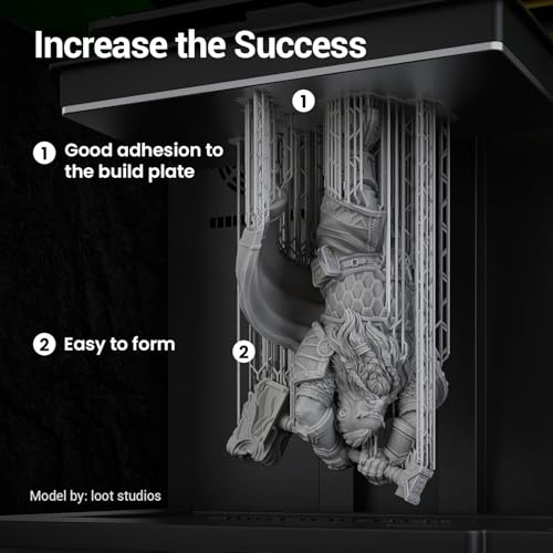 UNIFORMATION HD 3D Printer Resin Standard Fast UV Curing Plant-Based 3D Resin Liquid with High Precision Low Viscosity Suit for SLA/LCD/DLP Printing Miniatures, Garage Kits, HD Grey 1KG Uniformation