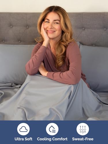 Extra Deep King Sheet Set - 6 Piece Breathable and Cooling Sheets - Hotel Luxury Bedding for Women, Men, Kids & Teens - Easy & Secure Fit - Soft, Wrinkle Free & Comfy - Extra Deep Pockets - Steel Blue CGK Unlimited
