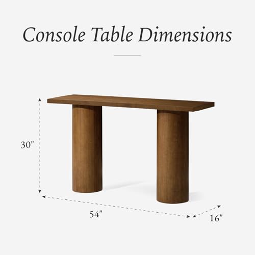 Maven Lane Lana Contemporary Rectangular Accent Console Table for Small Spaces and Front Door Entrance Hallway in Refined Brown Finish Maven Lane