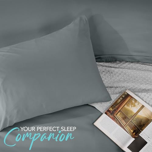 Utopia Bedding Duvet Cover Set with Pillowcases- 2 Pieces Bedding Duvet Cover with Zipper Closure - 1 Duvet Cover with 1 Pillow Sham - Soft Brushed Microfiber (Twin/Twin XL, Grey) Utopia Bedding
