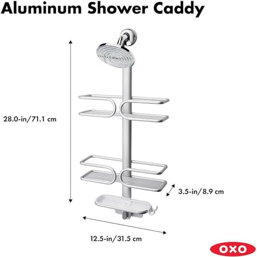 OXO Good Grips 3-Tier Aluminum Shower Caddy OXO