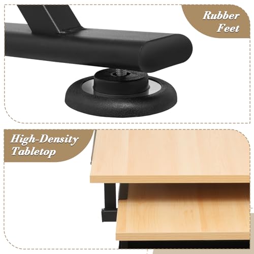 Athena Collection Drafting Table for Artists, Height Adjustable Drawing Table, Dual Desktop Art Desk Metal Frame Art Table Tiltable Craft Desk Paintings Work Station with Stool and Drawers, Natural Athena Collection