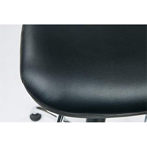 Office Star DC Series Pneumatic Drafting Chair with Vinyl Stool and Back, Heavy Duty Chrome Teardrop Footrest, Black Office Star Products