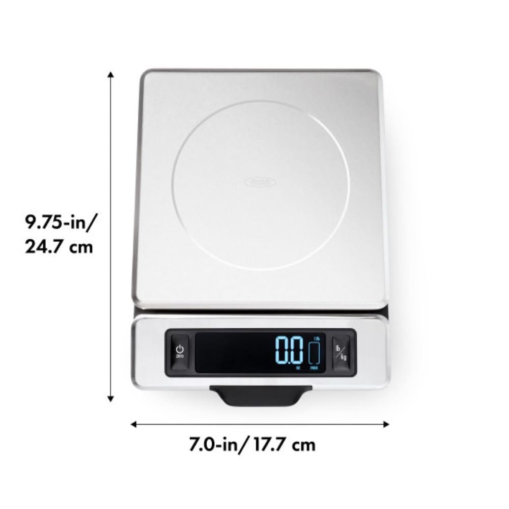 OXO Good Grips 11-Pound Stainless Steel Food Scale with Pull-Out Display OXO