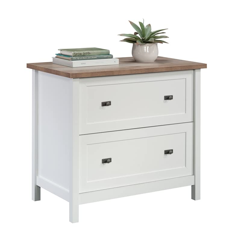 Sauder Cottage Road Engineered Wood Lateral File Cabinet in White Finish Sauder