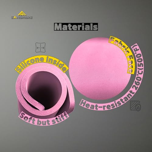 Sanshare Heat Press mat with T-Shirt Shape Double Sides workable for Iron-on Heat Transfer or Craft Iron etc (Pink) SANSHARE