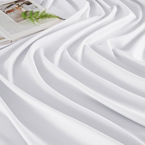 Vonty 1Pcs White Cot Sheets 31" x 75" - 1800 Thread Count Cot Microfiber Fitted Sheets Only, Breathable & Soft Camper Bunk Fitted Bed Sheet Fit for Narrow Twin RV Bunk Guest Bed Matress Vonty