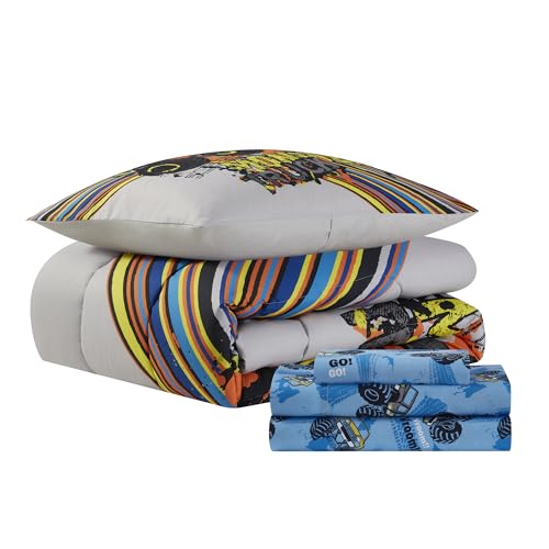 Kids Bedding Set Bed in a Bag for Boys and Girls Toddlers Printed Sheet Set and Comforter, Twin, Monster Truck Sweet Home Collection
