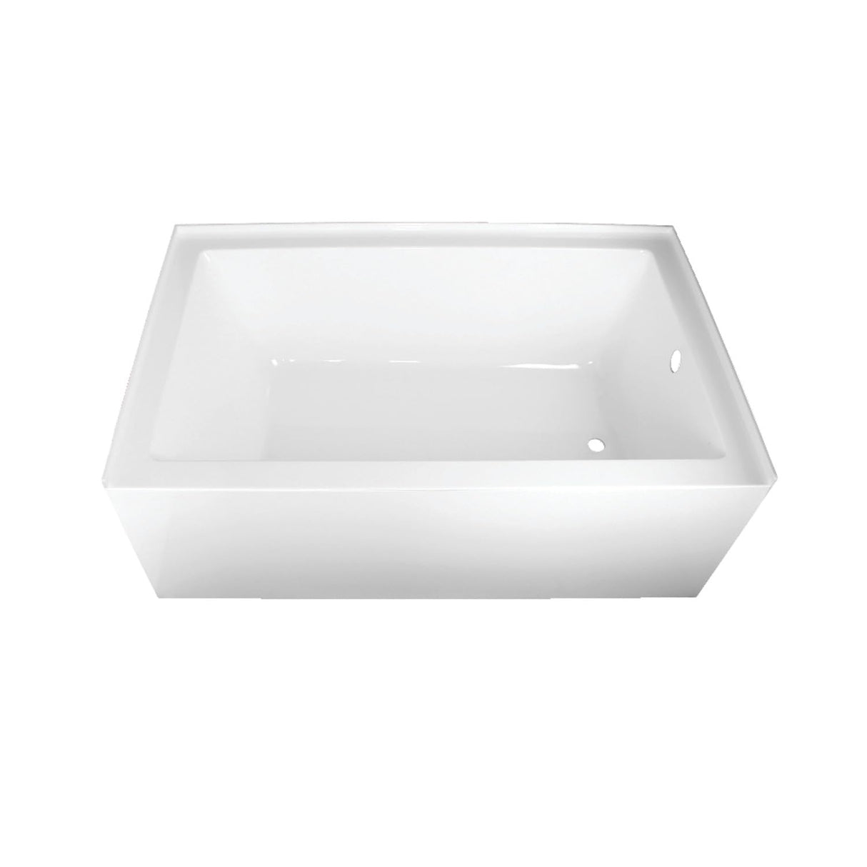 Kingston Brass Aqua Eden VTAP603622R 60-Inch Acrylic Alcove Tub with Right Hand Drain, White Kingston Brass