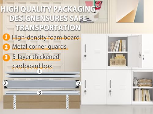 PAOFIN 24.4" H Metal Locker Storage Cabinet with 1 Doors, Pantry with Shelves, Storage Cabinet with Adjustable Leveling Foot for Kitchen, Employees, Office, Kids Locker PAOFIN