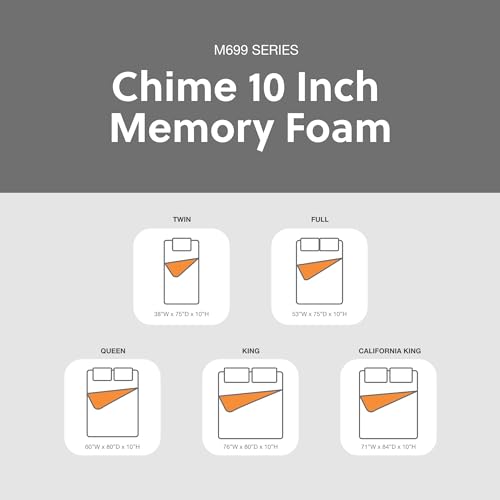 Signature Design by Ashley Twin Size Chime 10 Inch Medium Firm Memory Foam Mattress with Green Tea & Charcoal Gel Signature Design by Ashley