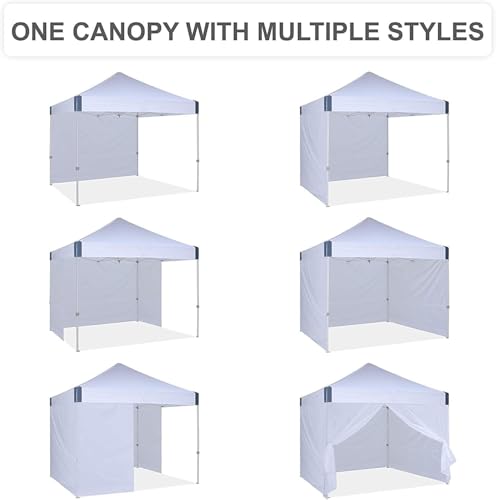 OUTDOOR WIND 10x10 Pop Up Canopy Tent with Sidewalls, Heavy Duty Commercial Instant Tent with Sand Bags for Deck, Party, Camping, Backyard, Playground, White OUTDOOR WIND
