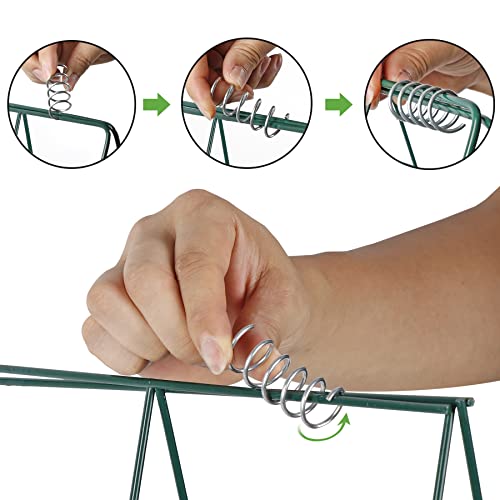 Toriexon Foldable Cucumber Trellis 2 Pack, 46" L X 18" W A-Frame Garden Trellis, Steel Climbing Plants Support Raised Bed Trellis with Twist Ties & Plant Bags for Climbing Plants Outdoor Toriexon