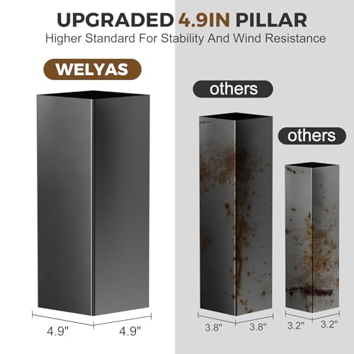 WELYAS Aluminum Hardtop Gazebo 10' X 12' Heavy Duty All Weather Wood Color Gazebos with Galvanized Steel Double Metal Roof for Garden Patio Deck Backyard, Curtains and Netting Included WELYAS