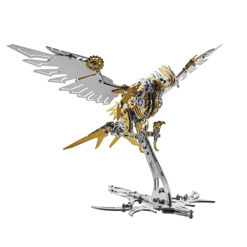 3D Metal Puzzles for Adults, 3D Metal Model Kits, 3D Puzzle Mechanical Eagle Models Kits for Men Teens and Students