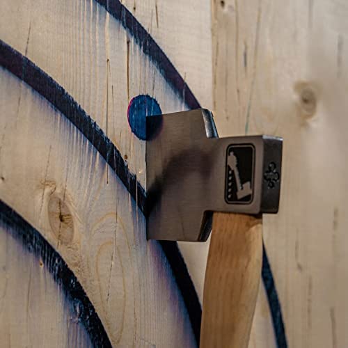 Jack of Clubs Round Handle Throwing Axe: World Axe Throwing League Premium Competition Throwing Axe, WATL Throwing Hatchet with Round Hickory Wooden Handle (Round Handle) WATL