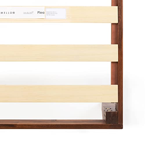 Mellow Naturalista Classic 16 Inch Solid Wood Platform Bed with Wooden Slats, Espresso, King Mellow