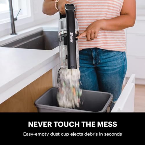 Shark IZ682H Vertex Pro Lightweight Cordless Stick Vacuum with DuoClean PowerFins, Black/Silver Shark