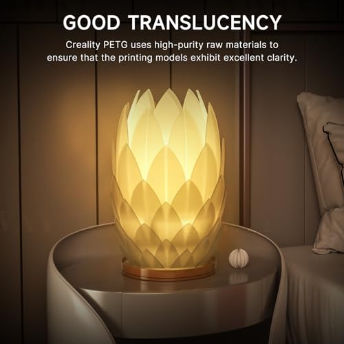 CREALITY PETG Filament 1.75mm 3D Printer Filament, 1kg (2.2lb) Neatly Wound Spool, Dimensional Accuracy ±0.03mm, 2024 Latest Batch, Fit for Ender, Bambu Lab, Anycubic,ELEGOO FDM Printers, Black Creality