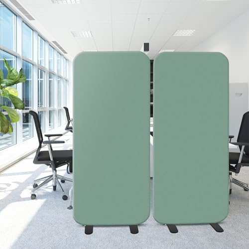 DECOLAB Standing Room Divider, Space Privacy Partition, Portable Wall Panel for Studio Apartment, Office, Home, Classroom, Scratch Resistance, 29"x65", Aqua DECOLAB